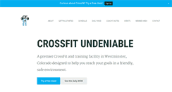 Desktop Screenshot of crossfitundeniable.com