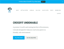 Tablet Screenshot of crossfitundeniable.com